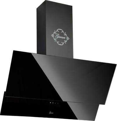 GURARI GCH 268 BL 6 PRIME N+Koolfilter Afzuigkap, Afzuigkap 60 cm, zwart glas, 1000m³/h, randafzuiging