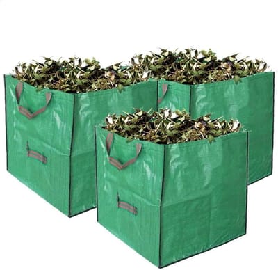 Tuinafvalzakken 120L - Tuintassen Herbruikbaar - Tuin Opruimen - Met 3 Handgrepen - 50x50x50cm - Groen