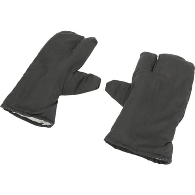 1 Paar 3-vinger Warme Handschoenen Oude Stijl Winter Beschermende Handschoenen voor Buitentraining Koude Opslag black