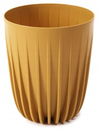 Lamela Mira Serie - Bloempot - Mosterdkleur - Met Inzet - 14,5 cm