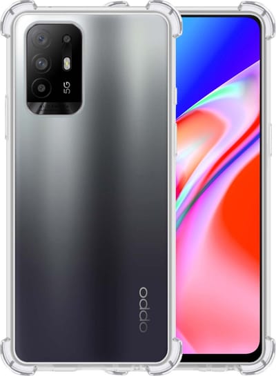 Hoesje - Geschikt voor OPPO A94 5G - Sterk & Shockproof - Siliconen Case - Back Cover - Telefoon Hoes Shock Proof - Telefoonhoesjes - Transparant