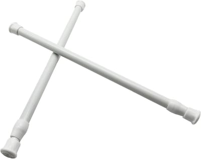 Telescoopstang - Spanstang Verstelbare stang - Ruimte Indelen - Zonder boren - 30-50 cm - Wit