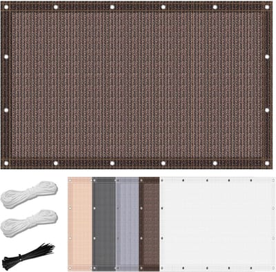 Scheurvast Tuindoek 2x4m Polyester voor Balkon en Terras in Bruin