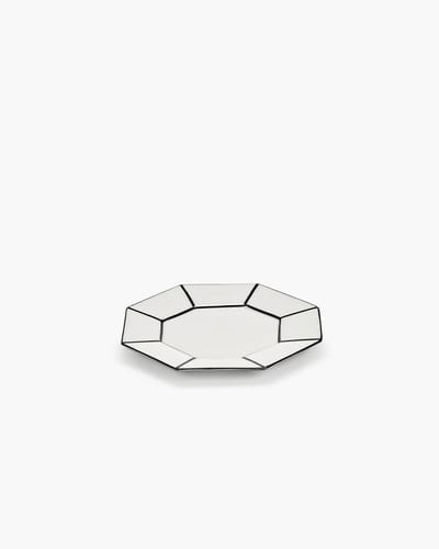Serax - Annebet Philips - Dessertbord D18.5cm Wit/Zwart Carte Blanche (set van 2)