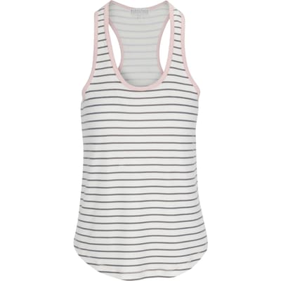 PJ Salvage Dames Gestreepte Racerback Tanktop (Gebroken Wit)