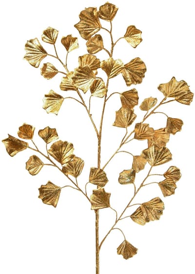 Gingko tak decoratieve kunstplant brons glitter 84cm