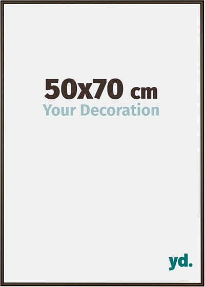 Your Decoration - Fotolijst 50x70 cm - Aluminium - Walnoot Structuur - New York