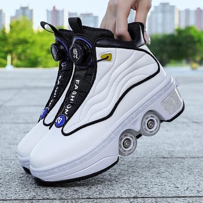 Oplaadbare LED Licht Schoenen Mannen en Vrouwen Kinderen Volwassenen Skates Schaatsen Lopen Lichtgewicht Runaway Schoenen 40 black