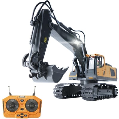 Camion à benne basculante RC 1/24 2.4GHz 9CH, camion de Construction RC, véhicules d'ingénierie, jouets éducatifs pour enfants RC Excavator jaune