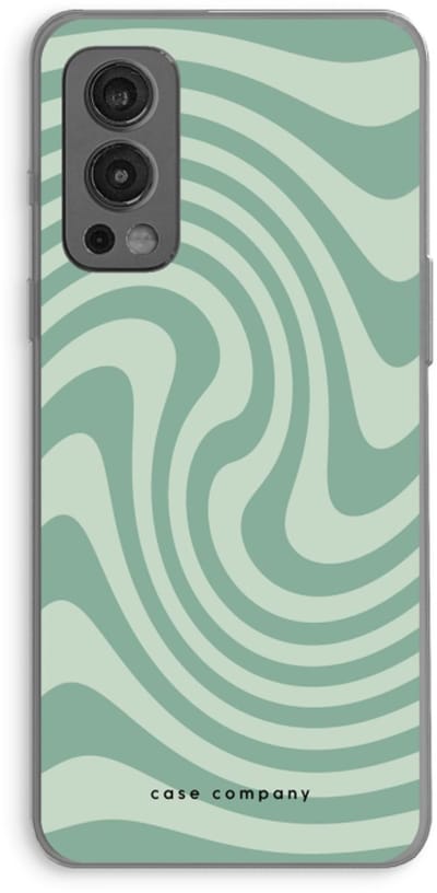 Case Company® - Hoesje geschikt voor OnePlus Nord 2 5G hoesje - Swirl Groen - Soft Cover Telefoonhoesje - Bescherming aan alle Kanten en Schermrand