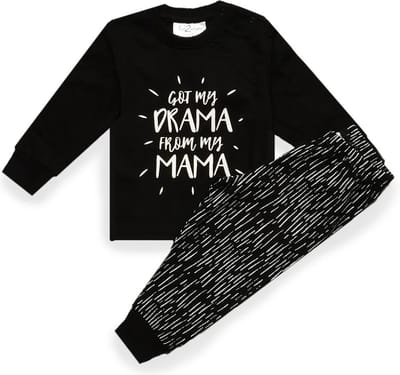 Fun2Wear - Pyjama Mama's Drama - Zwart - Maat 104 -