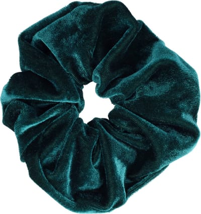 Haarsoires Haarelastiek Scrunchie – Basic – Velvet Stof – Flessenkleur Groen - Haarkrinkel - Haar Elastiek met Stof - Zacht & Haarvriendelijk