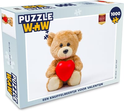 Puzzel Een knuffelbeertje voor valentijn - Legpuzzel - Puzzel 1000 stukjes volwassenen
