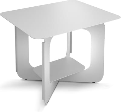 Gorillz Grado Bijzettafel - 60 x 50 cm - Koffietafel - Industrieel - Nachtkast - Staal - Wit