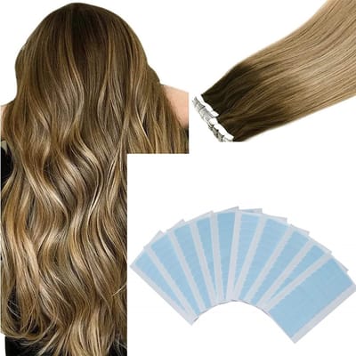 Dubbelzijdige tape voor hairextensions/pruiken 10 vellen 240 stickers