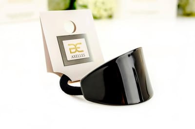Luxe Haarelastiek paardenstaart in geschenkdoos (zwart)