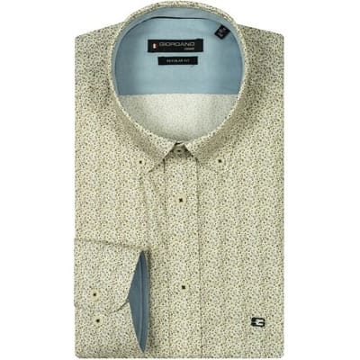 Giordano Overhemd Ivy Button Down Twill Mini Flowers Appel / male