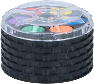 Artist & Co Verfset Rond 36-delig - Aquarelverf - Diverse Verfblokken - Compact Opbergbaar - Geschikt voor Creatieve Projecten - Voor Kinderen vanaf 3 Jaar - Ø8,1 cm - Meerkleurig