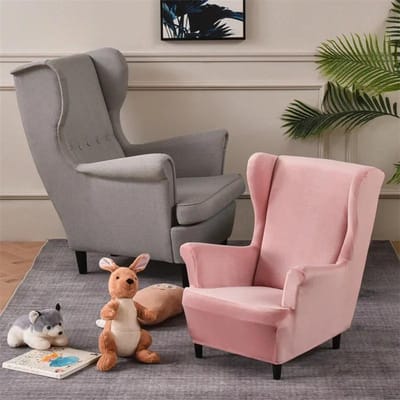Zachte Velvet Kinder Vleugelstoelhoezen Stretch Wingback KingBack Fauteuilhoes Elastische Bankhoezen Bankhoezen voor Woonkamer