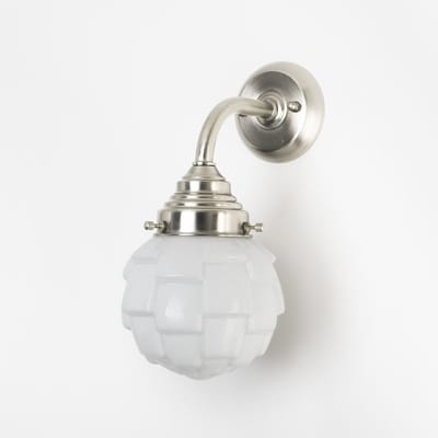 Wandlamp Bretagne Curve Matnikkel - Art Deco Trade