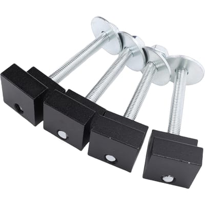 4 STuks Vrachtwagen Gereedschapskist Montagekit Aluminiumlegering Sjorhaken met Haken (J-haken) met Schroeven en Ringen