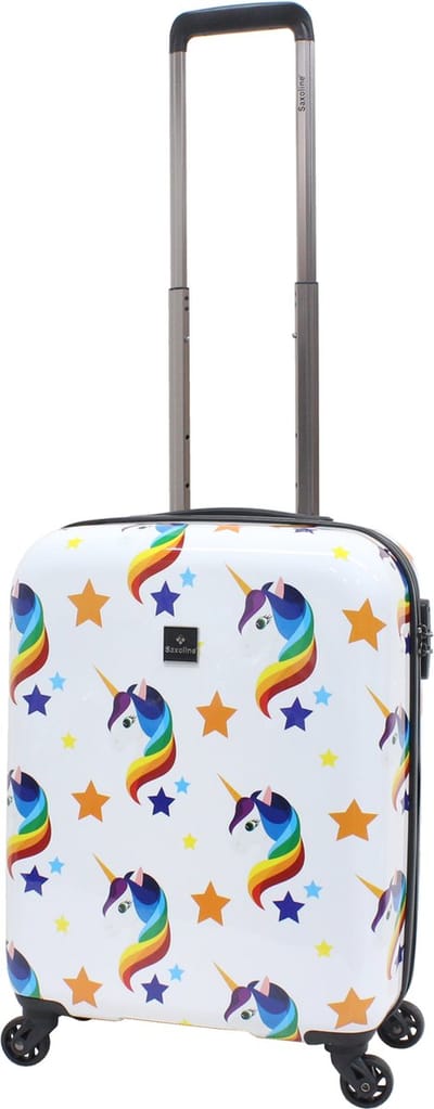 Saxoline Handbagage Harde Koffer / Trolley / Reiskoffer - 55cm (Small) - Unicorn Print - Bedrukt / Small