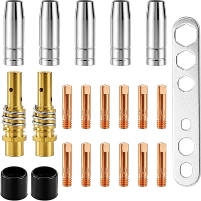 Lassproeier Set - Slijtdelen Kit - Metaal Bewerken - 22 Delig - 0.8 mm - Meerkleurig