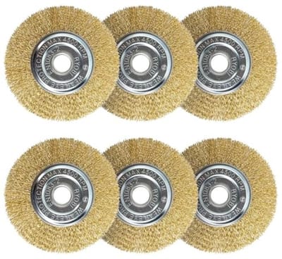 Voegenborstel set van 6 - Draadborstels voor reinigen en onkruid verwijderen - 11,5 cm diameter