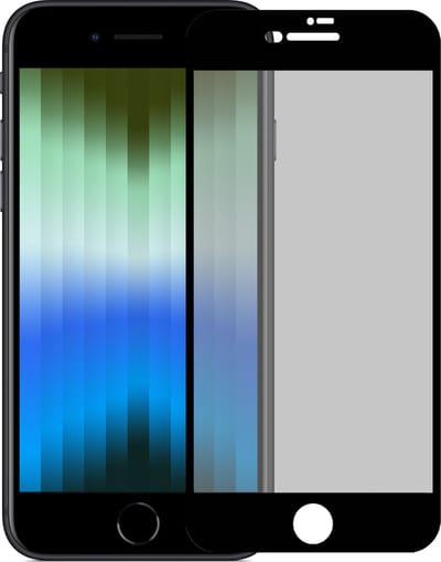 Screenprotector Geschikt voor Apple iPhone SE (2022) - Privacy Filter - Beschermglas - Gehard Glas - Tempered Glass - Screen Protector