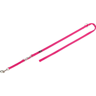 Hondenriem Trixie - Verstelbaar Nylon Fuchsia 200x1.5cm - 3-voudig Verstelbaar, Met Musketonhaak