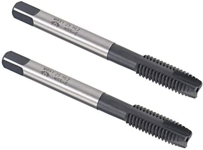 Dailygoods- Draadkraan Spiraalvormig - HSS 6542 - M8 x 1,25 mm - 2 stuks - TICN gecoat - Rechtsdraad Snijden - Tap