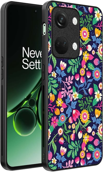 Smartphonica Telefoonhoesje Geschikt voor OnePlus Nord 3 met bloemen opdruk - TPU backcover case flower design geschikt voor OnePlus Nord 3