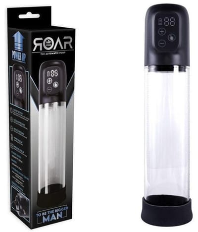 Roar - Transparante 20 cm USB oplaadbare penispomp