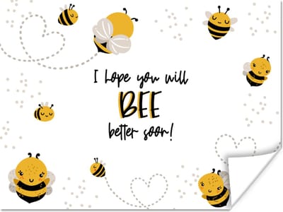 Poster Beterschap - Quotes - Bij - 160x120 cm XXL