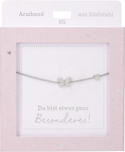 Depesche armband zilver met vlinder - meisjes sieraden cadeau.