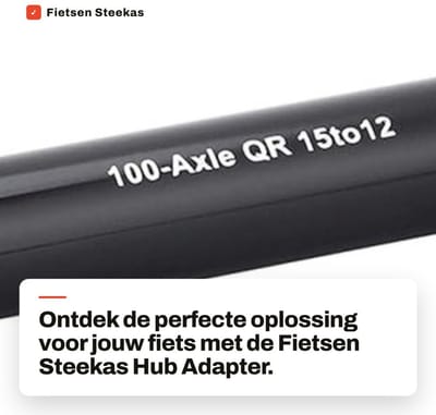 Dailygoods - Fietsen Steekas Hub Adapter - 15mm tot 12mm - Ultralicht en Duurzaam - Zwart - Voor Mountainbikes en Racefietsen - Hoogwaardige Aluminium...