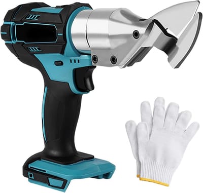 Accu Schaar met 360° Draaikop voor Blikjes, Tapijt, Stof en Leer - Max. 2 mm Snijdikte, Ideaal voor Klussen en Creatieve Projecten