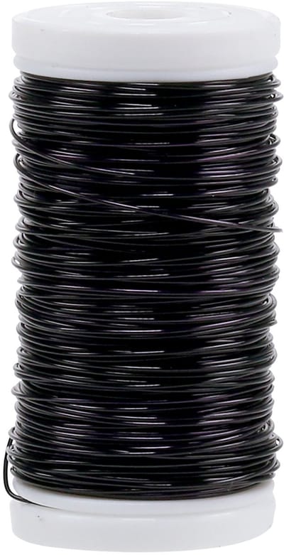Decoratief geëmailleerd draad, zwart, Ø0,50 mm, 50 m, 100 g