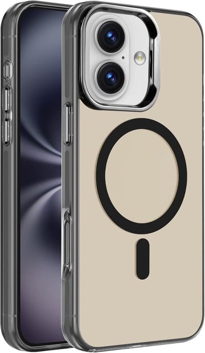 Magnetische hoes Geschikt voor: iPhone 16 Plus - Compatibel met Magsafe - Slank, dun, schokbestendig hoesje - Zwart