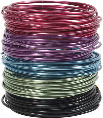 Alu draad, dikte 3 mm, diverse kleuren, 5x5 m/ 1 doos