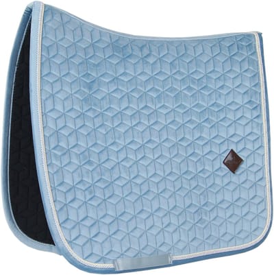 Kentucky Horsewear - Velvet Zadeldoek - Zadeldekje - Lichtblauw - Cob