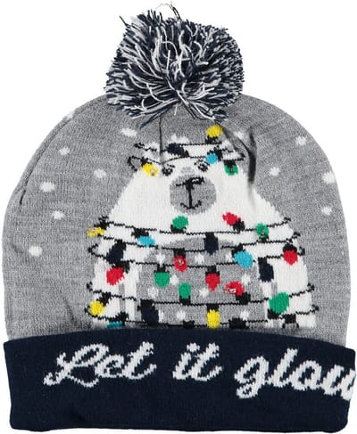 Morethansocks - Kerstmuts met lichtjes - Unisex - One Size - Let get lit - Kerstmutsen - Kerstmuts met verlichting