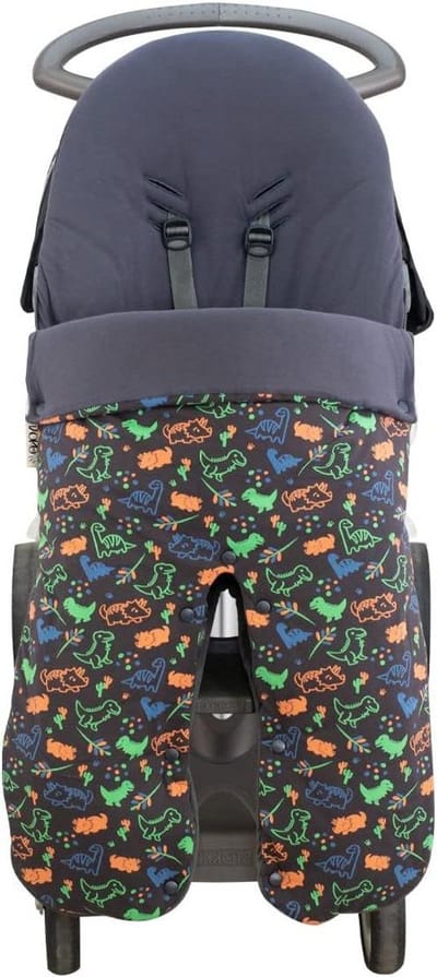 Kinderwagen Voetzak - Wandelwagenzak Babydeken - Comfortabele Wandelingen - Oeko-tex Gecertificeerd - 110 x 48 cm - Happy Dino