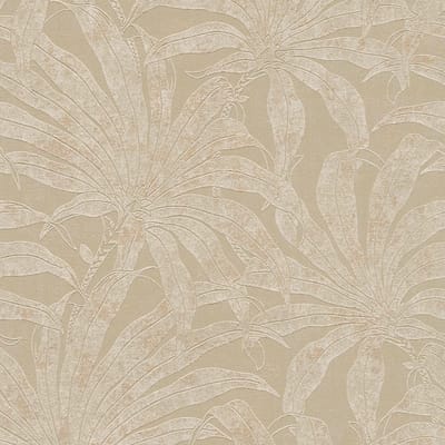 Natuur behang Profhome 395014-GU vliesbehang gestructureerd in jungle stijl en metalen accenten grijs wit goud 5,33 m2