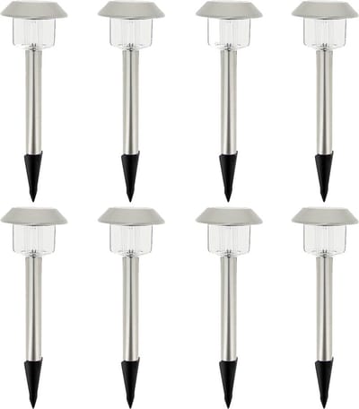 Set van 8 plantbare bakens op zonne-energie H39CM ALESIA