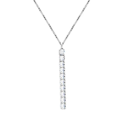 WeLoveSilver - zilveren ketting - staafje - kristallen - luxe verpakking