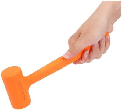 Dailygoods- Montagehamer Rubber - Kunststof Hamer - Tegelhamer - Schokbestendig - Ergonomische Handgreep - Geschikt voor Vloer/Marmer Installatie