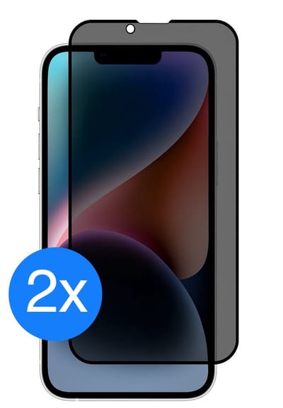 2x Privacy Screenprotector geschikt voor iPhone 13 / 13 Pro - Screen protector Privacy geschikt voor iPhone 13 | iPhone 13 Pro - Privacy Glass geschikt voor iPhone 13 / 13 Pro - Edge to Edge