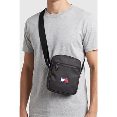 Tommy Hilfiger Daily Tech Reporter Crossover Bag Black Maat: OS | Messengertassen Outlet | Heren | Zwart