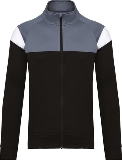 PROACT® Uniseks trainingsjasje met rits PA390 - Black / sporty grey - 3XL